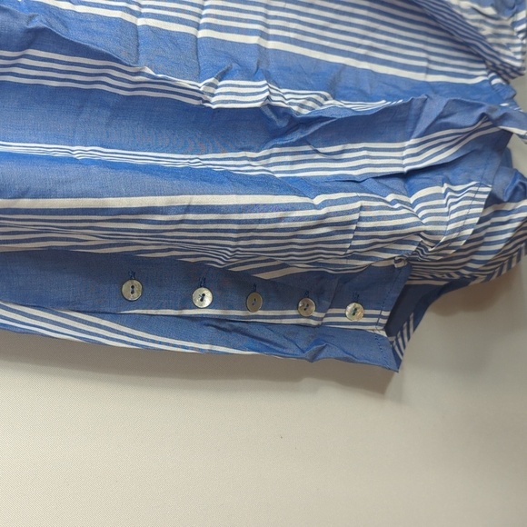 Single Thread Blue Striped Sleeveless Split Short Shift Dres Plus Women's 2X NWT - Picture 8 of 11